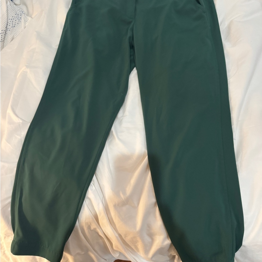Akris Punto Dark Green Silk Pants